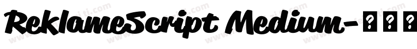 ReklameScript Medium字体转换